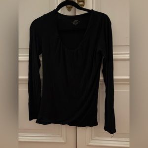 Majestic Paris Black Scoop Neck